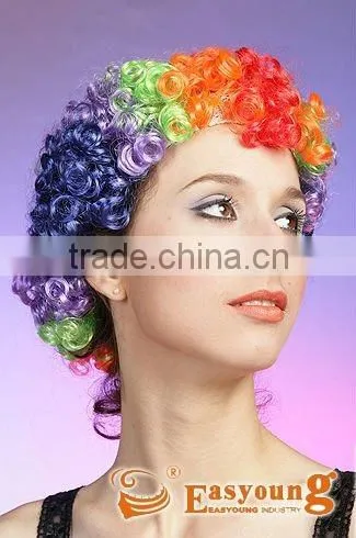 Synthetic Football Fans Wig , Party Wig, Cheap Synthetic Wigs photo-2