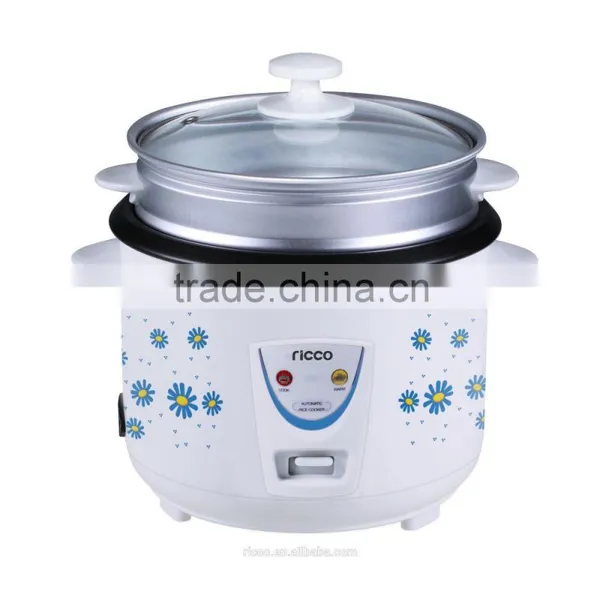 1.8 Liter Cheap Price Cylinder Rice Cooker With Beautiful Flower Tinplate Housing photo-4
