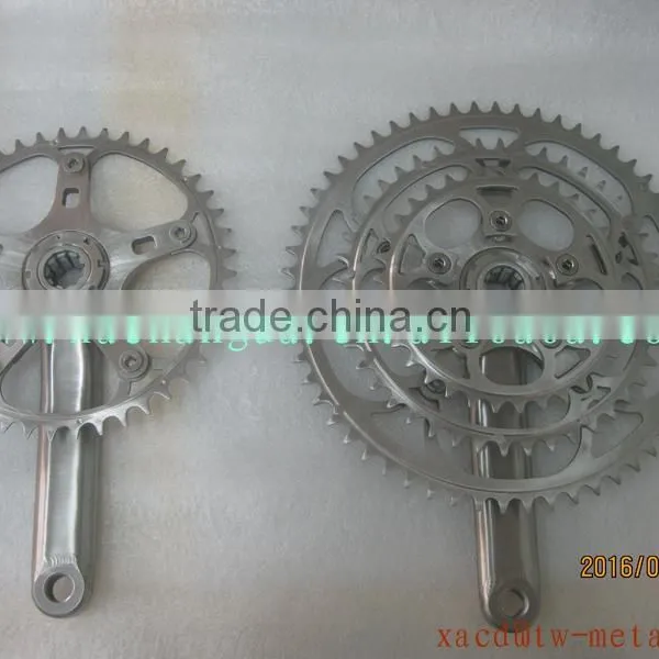 Customized Multi Speed Ti Chainwheel Titanium Crank Sets ISIS Style Ti Crank Arm Made Titanium Multi Speed Chainwheel