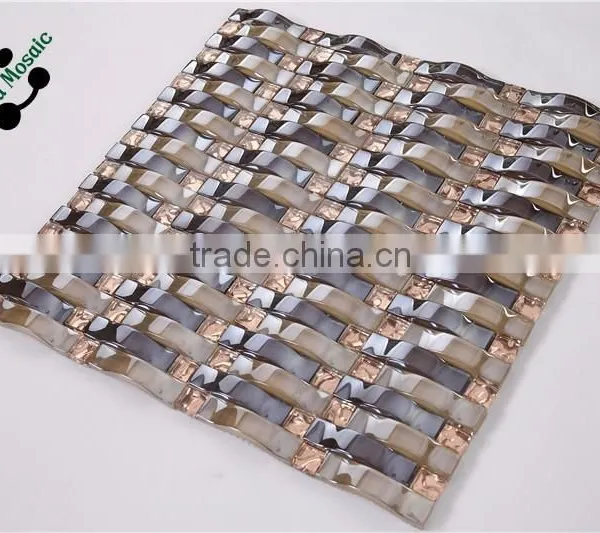SMP25 Classical Crystal Mosaic Clear Glass Mosaic Tile Colored Mosaic photo-2