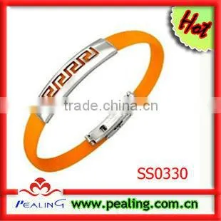 Stainless Steel Jewelry Kids Silicone Bracelet