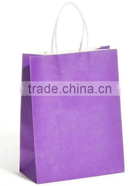 Wholesale Solid Color Gift Colorful Paper Kraft Bags photo-5