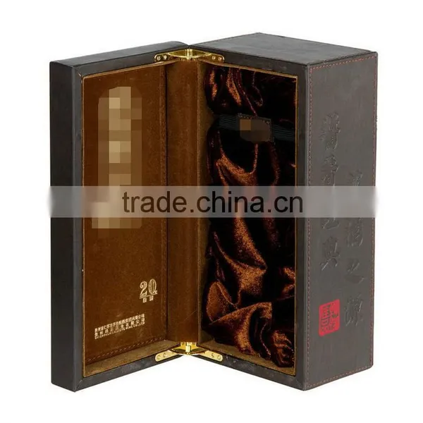 Chinese Factories Wholesale Custom Luxury Single Bottled Wine Box, Leather Fashion Beautiful Gift Box photo-2