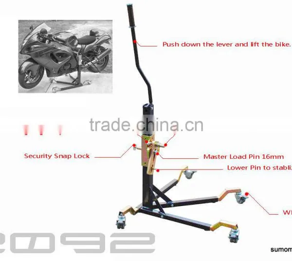 Motorcycle Central Lift Stand Central Moving Stand Dolly Side Stand With Damper SMI2092-R photo-2