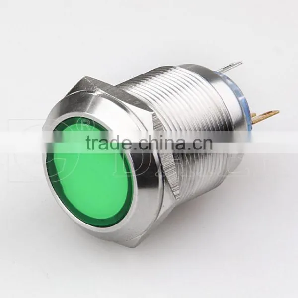 LAS1-22F-11 22mm Flat Shape Plastic Head Stainless Steel Solder Terminal Push Button Switch photo-4