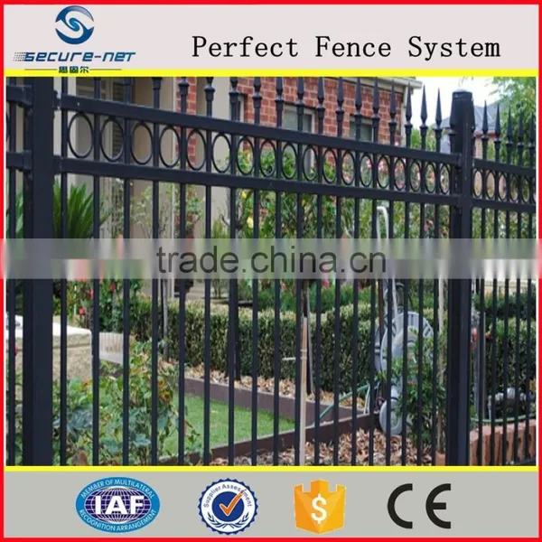 Cheap Wrought Iron Spear Top Steel Security Fence photo-3