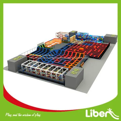Indoor Large Trampoline Park With Basketball photo-2
