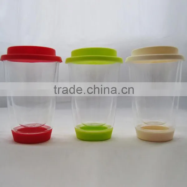 OEM Double Wall Borosilicate Glass Cup With Lid photo-2