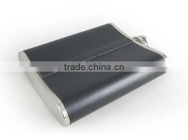2016 New Leather Wine Bottle, 304 Hip Flask Stainless Steel Hip Flask photo-4