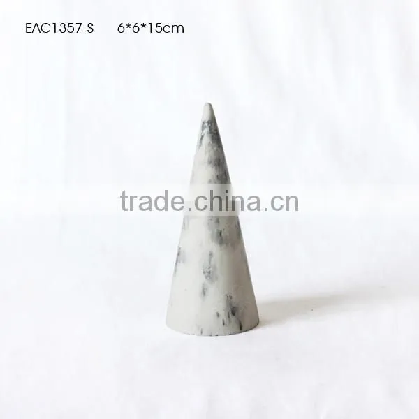 Concrete New Material Indoor Christmas Home Decoration Cone Shape Figurine Crafts photo-5
