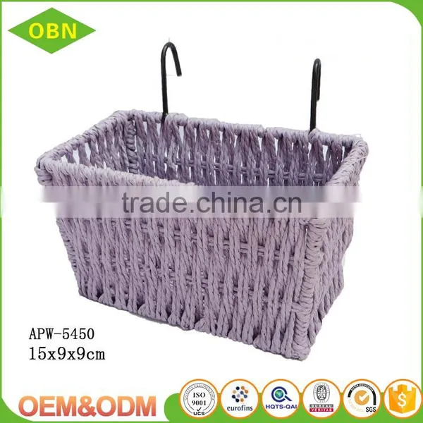 Cheap Colorful Paper Twine Woven Bike Basket for Kids photo-3