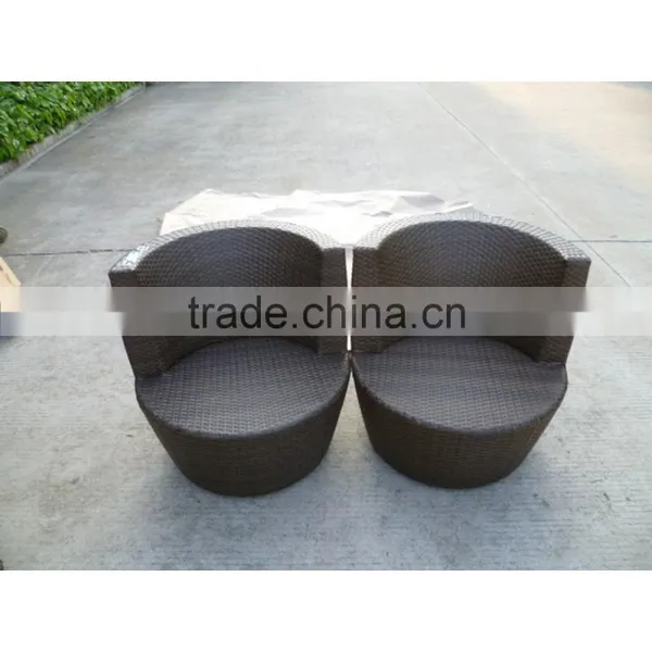 Wicker Rattan Stackable Patio Bullet Garden Coffee Set photo-2