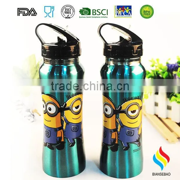 600ML Stainless Steel Sports Water Bottle With Straw photo-2
