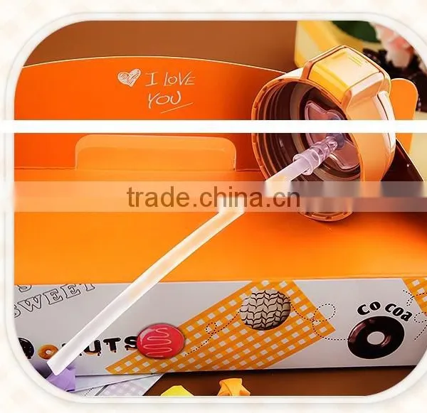 600ml 304 Stainless Steel Flask With Straw Kids Water Bottle photo-5