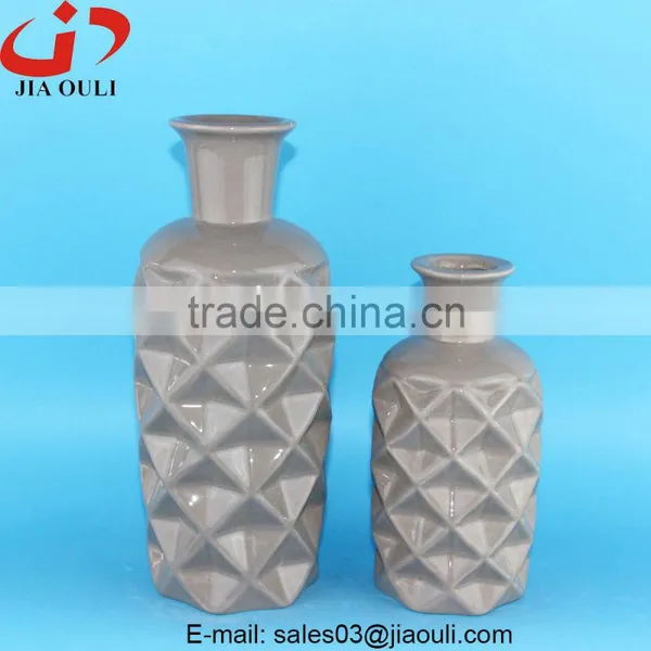 Hot Home Decor Grey Ceramic Vase, Chinese Tall Vase photo-2