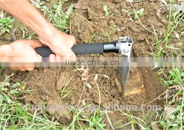 2016 10-in-1 Outdoor Emergency Shovel With Knife Hoe Hammer Fire Flint photo-5