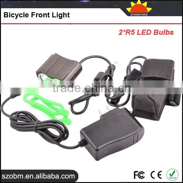 Wholesale Aluminum Alloy 2* R5 LED 4 Mode With 4*18650 Battery Pack 500 Lumens Bicycle Front Light photo-4