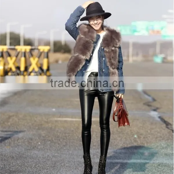 Winter Warm New Design Faux Fox Fur Waist Coat photo-4