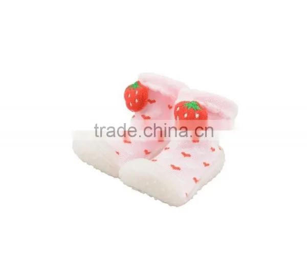 Factory Wholesale Funny Skidders Thick Rubber Sole Cheap Baby Shoes photo-2