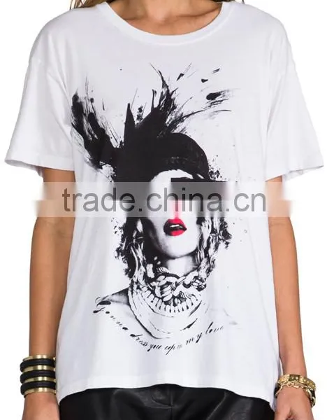 Cotton Blend T-shirts With Face Print photo-5