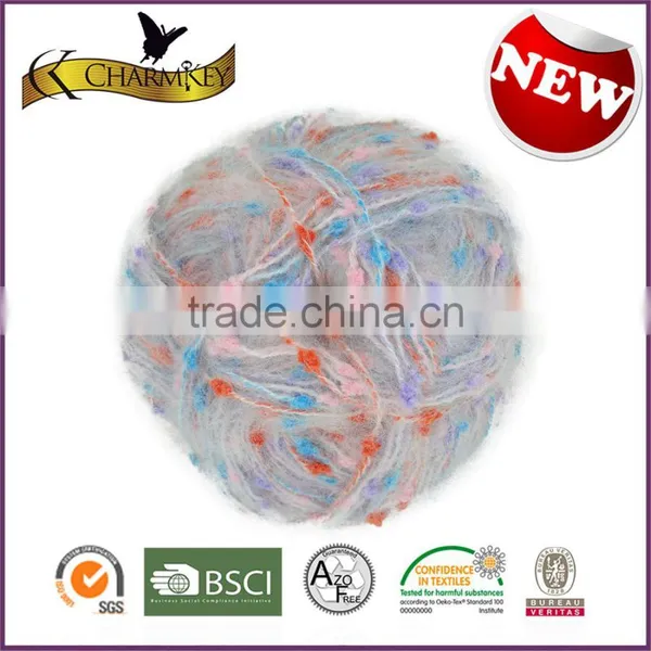 Charmkey Fashion Mohair Yarn Type Acrylic Mohair Like Yarn Polyester Blend Yarn for Women Sweaters photo-4