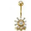 Custom Emanative Shape Navel Piercing Jewelry With cz Stones for Female