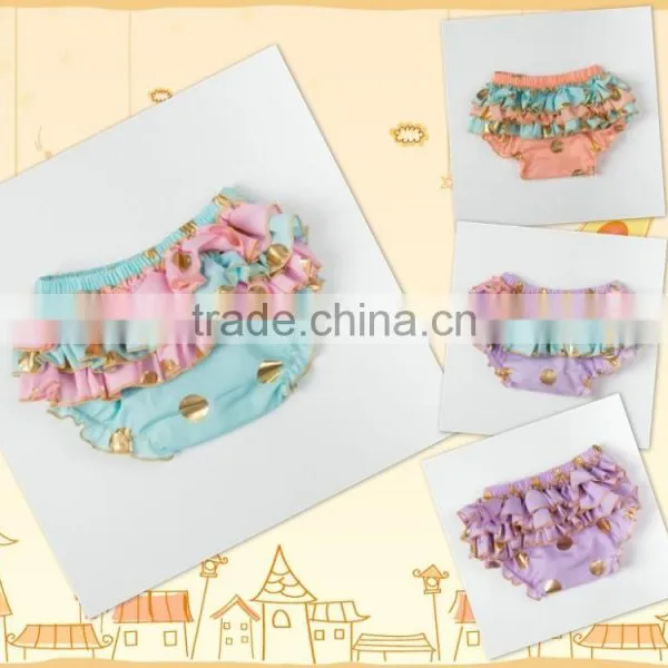 Wholesale New Arrival Cute Baby Bloomers With Golden Polka Dots Toddlers Shorts MC6011503