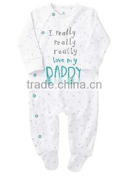Autumn Letter Full Printed Footbinding Baby Romper photo-2