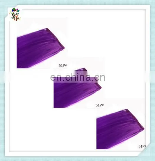Cheap Girls Purple Clip In Synthetic Hair Extensions HPC-0119 photo-3