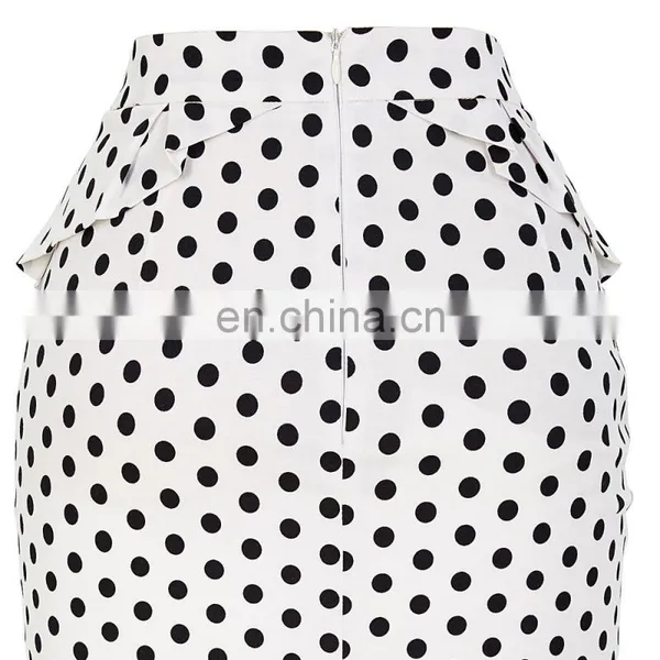 Grace Karin Occident Women's Hips-Wrapped Vintage Retro Cotton Polka Dots Skirt CL008928-9 photo-5