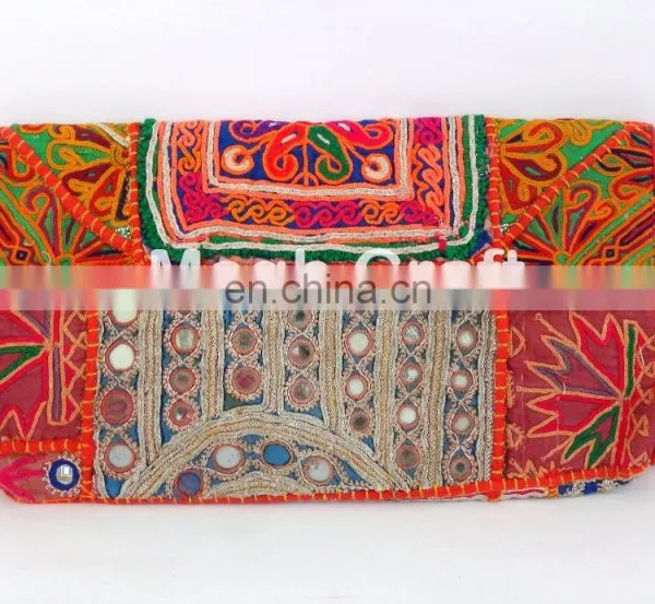 Bohemian Banjara Ethnic Handbag-Vintage Clutch Bag-Afghan Clutch Bag-Hand Embroidery Coin Clutch Purse photo-4