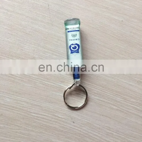 Promotional Gifts Logo Printing Insert Acrylic Bottle Shaped Keychain photo-4