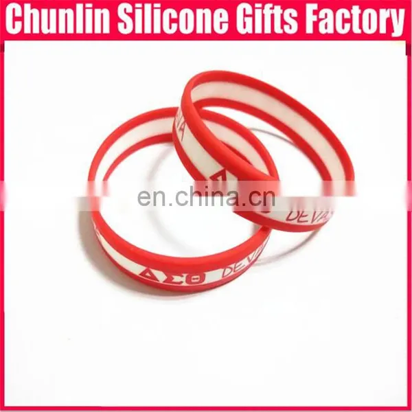 New Coimg 3 Layers Silk Printing Silicone Wristbands photo-5