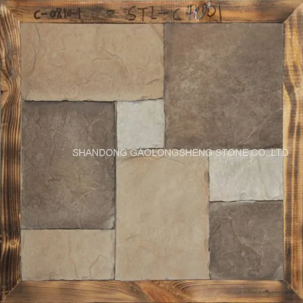 Artificial Ledge Stone,artificial Panel, Ceramic Legde Stone , Flagstone, Background Wall Covering Panel Wall Cladding photo-5
