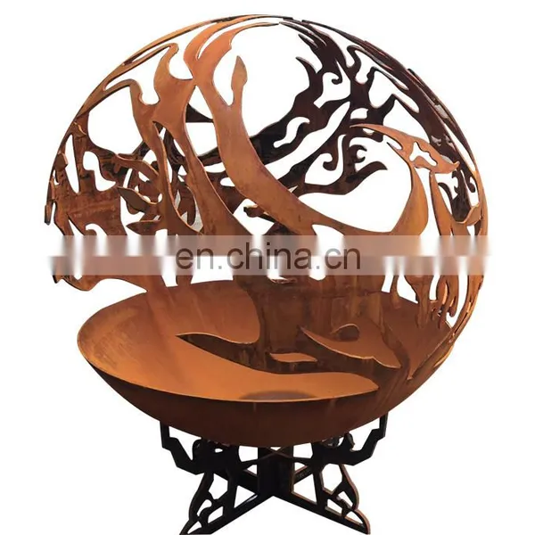 Corten Steel Fire Pit Sphericity Bowl
