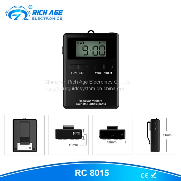 RC 8015 Hajj Wireless Tour Gudie System With Lanyard and Microphone & Earophone