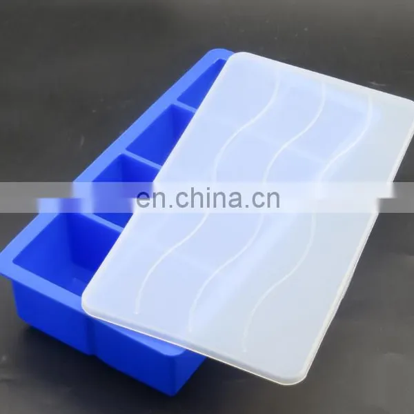 Food Grade Silicone Eight Grid Ice Mold With Cover photo-2