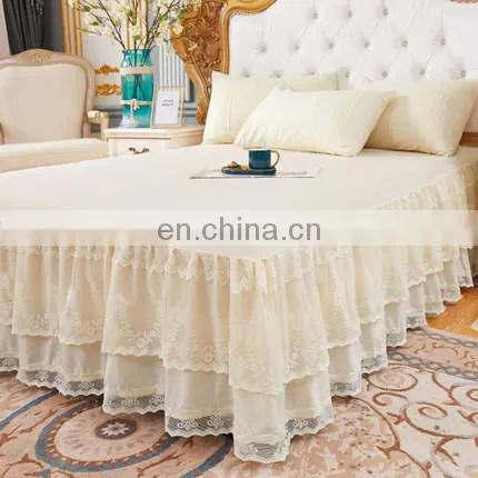 Wholesale Bed Skirt Set Bed Skirt 100% Polyester Bed Skirt Cover Set photo-7