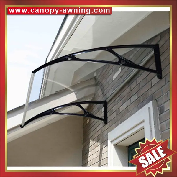 Window Door pc Polycarbonate Diy Awning Canopy Canopies With Cast Aluminum Arm Bracket Support photo-4