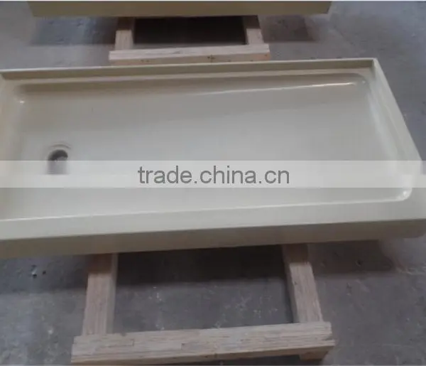 Hotel Bathroom Cultured Marble Shower Pan, Shower Base, Shower Tray photo-5