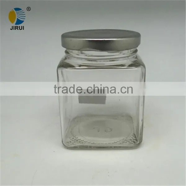 280ml Square Glass Food Jar With Tinplate Lid photo-2