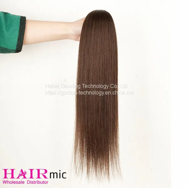 Light Brown Long Straight Remy Human Hair Bundle/ Hair Weft photo-3