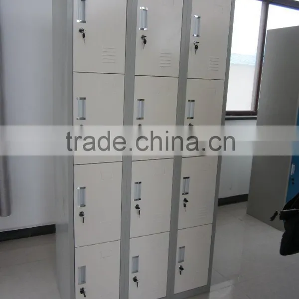 (DL-CL12 )Factory direct sales knock down sturcture 12 doors compartment steel locker cabinet