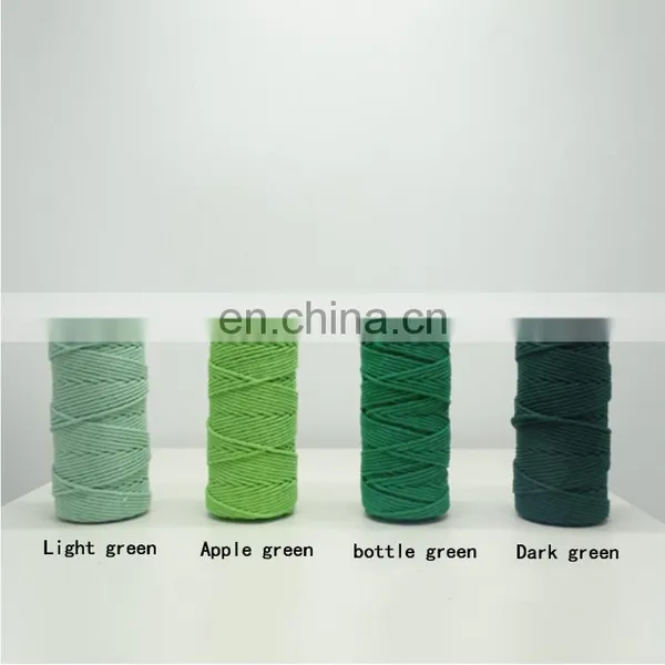 Colored Cotton Cord Bundling Rope DIY Tapestry Twist Rope 3 Mm 4 Mm 5mm Wholesale Cotton Rope photo-2