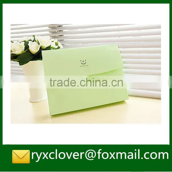 Colorful Plastic Magic Tape Closure Document Bag in A4 Size photo-3