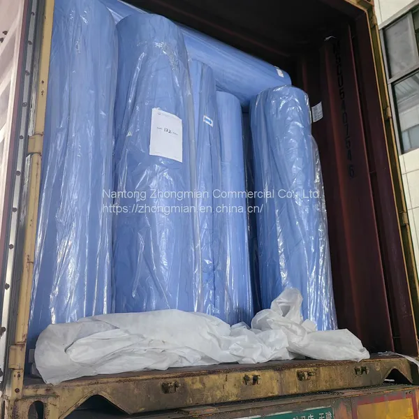 45GSM Notex SMS SMMS Non-woven Fabric 2100 mm de Ancho, Azul Adecuado Para Traje photo-3