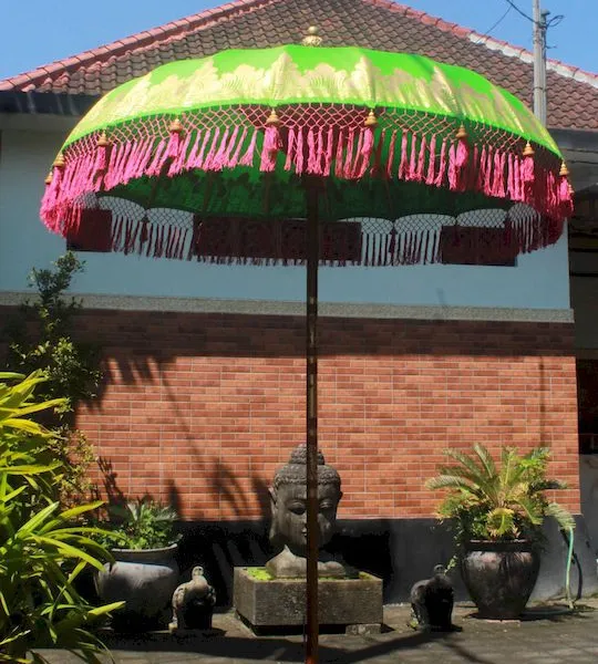 Solid Wood Furniture Parasol Terrace Swimming Pool Outdoor Garden Beach Umbrella With Tassel Bali photo-4
