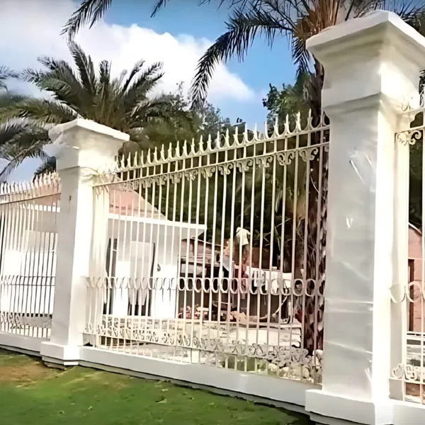 Farm and Garden Security Fencing, Durable Wrought Iron Garden Fence Privacy Design for Outdoor Boundaries photo-2