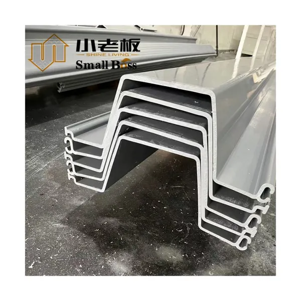 Pvc Sheet Pile Vinyl Sheet Piling Plastic Sheet Pile for Water Solution U Type photo-4