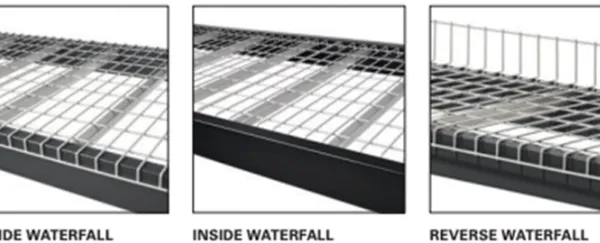 Warehouse Standard Size Flare Waterfall Welded Galvanized Steel Metal Storage Wire Mesh Decking for Pallet Racking photo-3